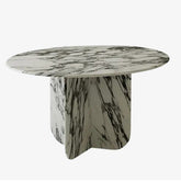 Luxury Dining Table Set Customized Dining Room Stone Furniture Arabescato White Marble Fiore Dining Table